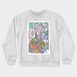 Mr Squiggly Painting Easter Eggs Crewneck Sweatshirt